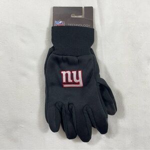 NWT NFL New York Giants Black Winter Gloves Touchscreen Gloves - Technology